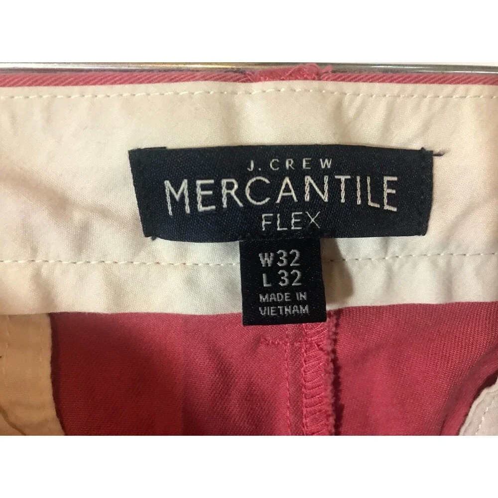 J Crew Mercantile Men's SLIM FIT Pink Salmon FLEX Chino Casual Pants 32/32